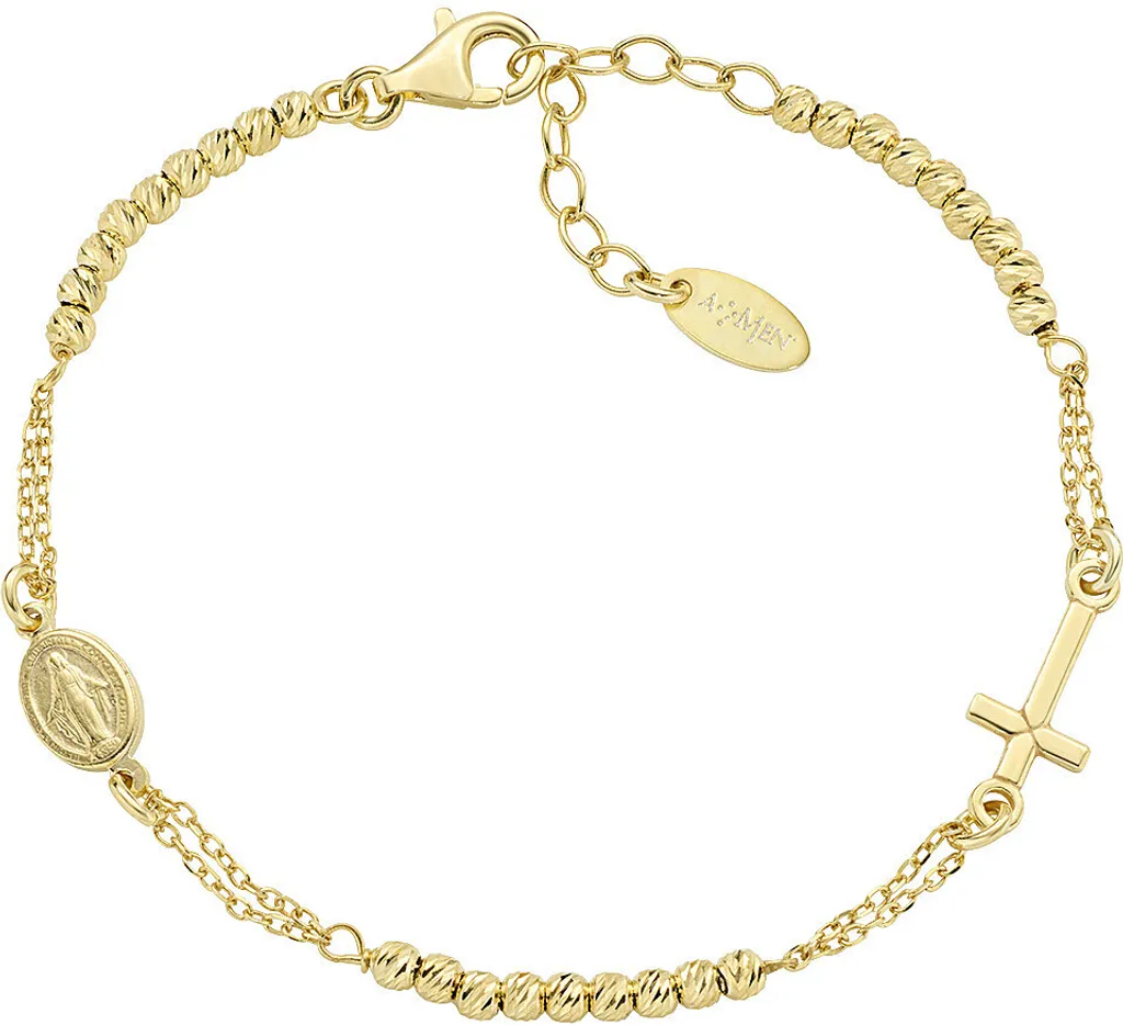 Bracciale Amen Collezione Oro Croci Donna - Idea Regalo Esclusiva