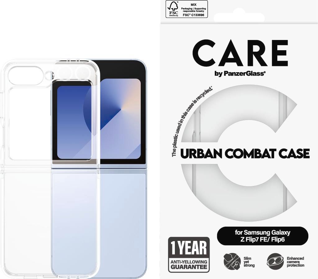 PanzerGlass CARE by Urban Combat Case Samsung Galaxy Z Flip7 FE | Flip6, Cover, Samsung, Samsung - Galaxy Z Flip6, Samsung - Galaxy Z Flip7 F...