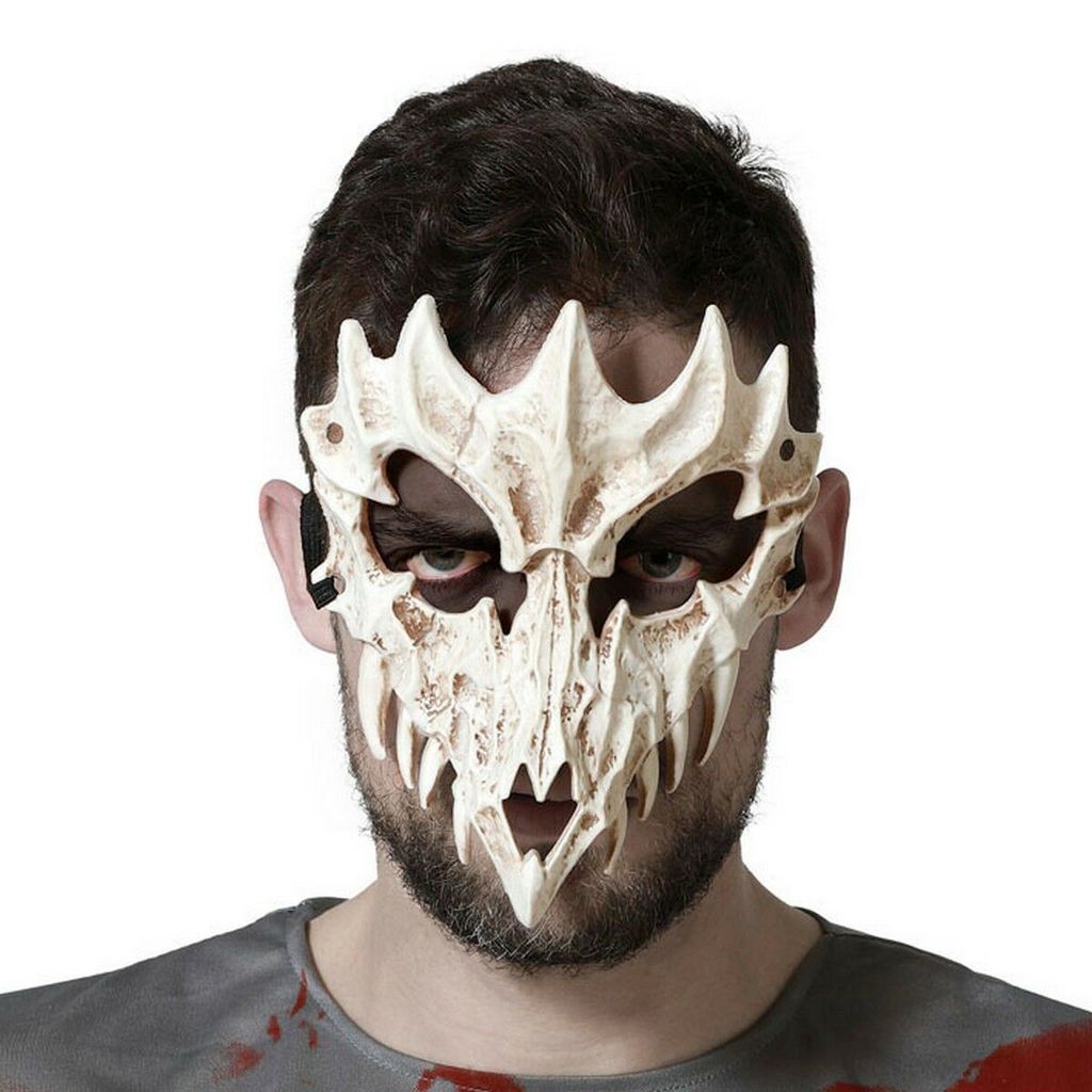 Maske Skelett Weiß