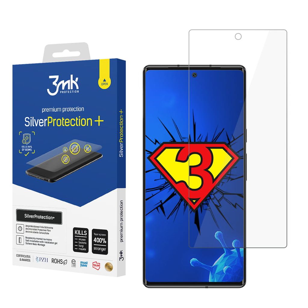 3mk Display Antimikrobielle Schutzfolie SilverProtection+ für Google Pixel 6 Pro 5G 0,21mm Self-Heal