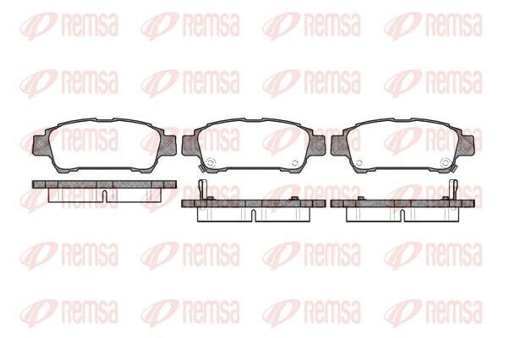 REMSA Bremsbeläge Satz Hinten Bremsklötze für TOYOTA PREVIA (MCR3, ACR3, CLR3) 0820.02