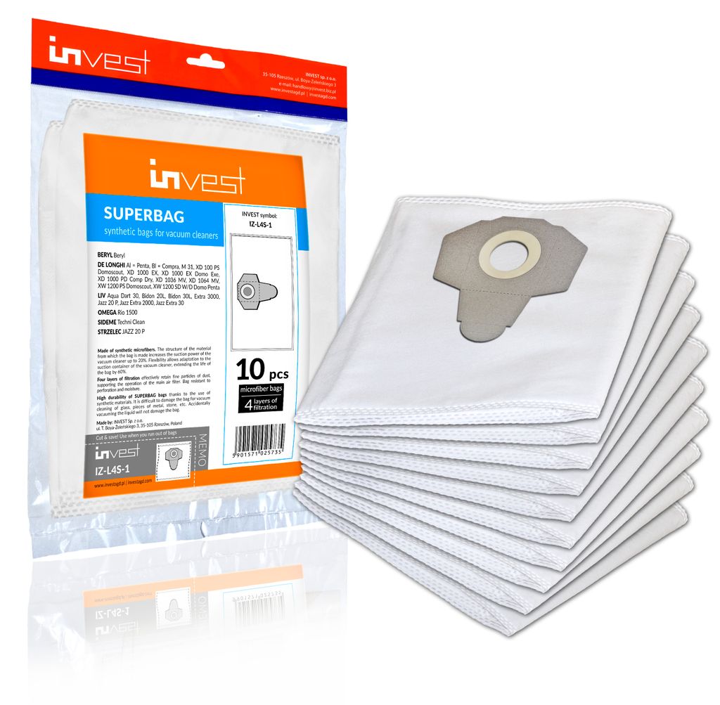 10x worki do odkurzacza Parkside PNTS 1300 D3 1300 A1, 1300 Zdjęcie produktu 