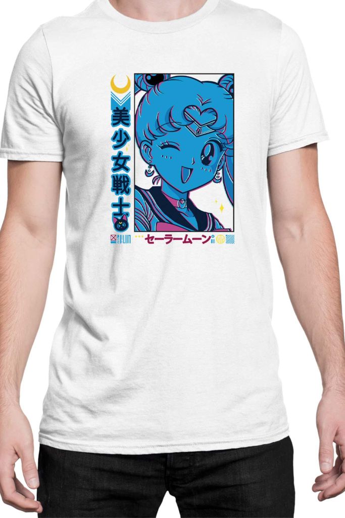 Herren T-Shirt Japan Manga Anime Comics Animation Sailor Anime Manga Moon 11, Man XL / Weiß