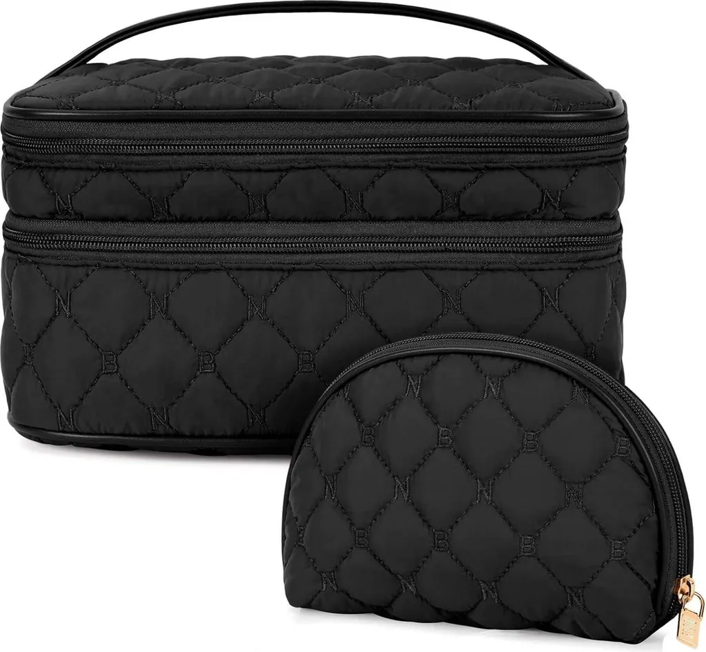 NUBILY Borsa Cosmetica Donna 2 Pezzi: Organizer Trucchi Impermeabile