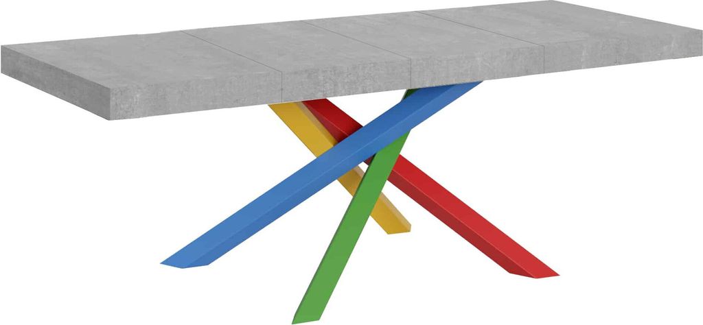 Ausziehbarer Tisch 90x180/284 cm Volantis Premium Cemento Gestell 4/B