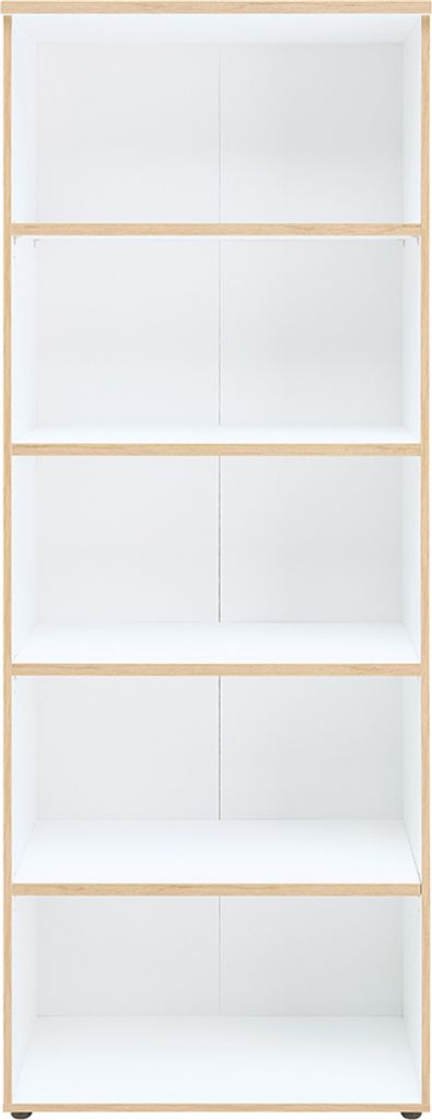 Aktenregal, 75cm breit, weiß mit Eiche, MANRESA-36