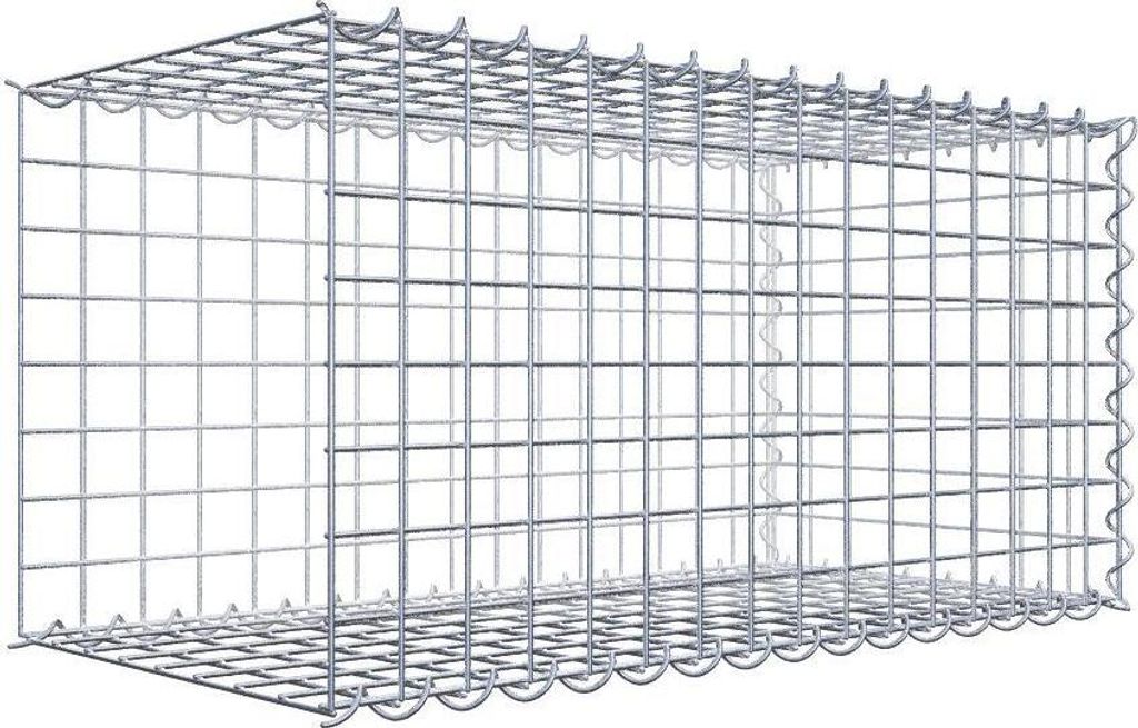 Anbaugabione Typ 2 80 cm x 40 cm x 40 cm (L x H x T), Maschenweite 5 cm x 5 cm, Spirale