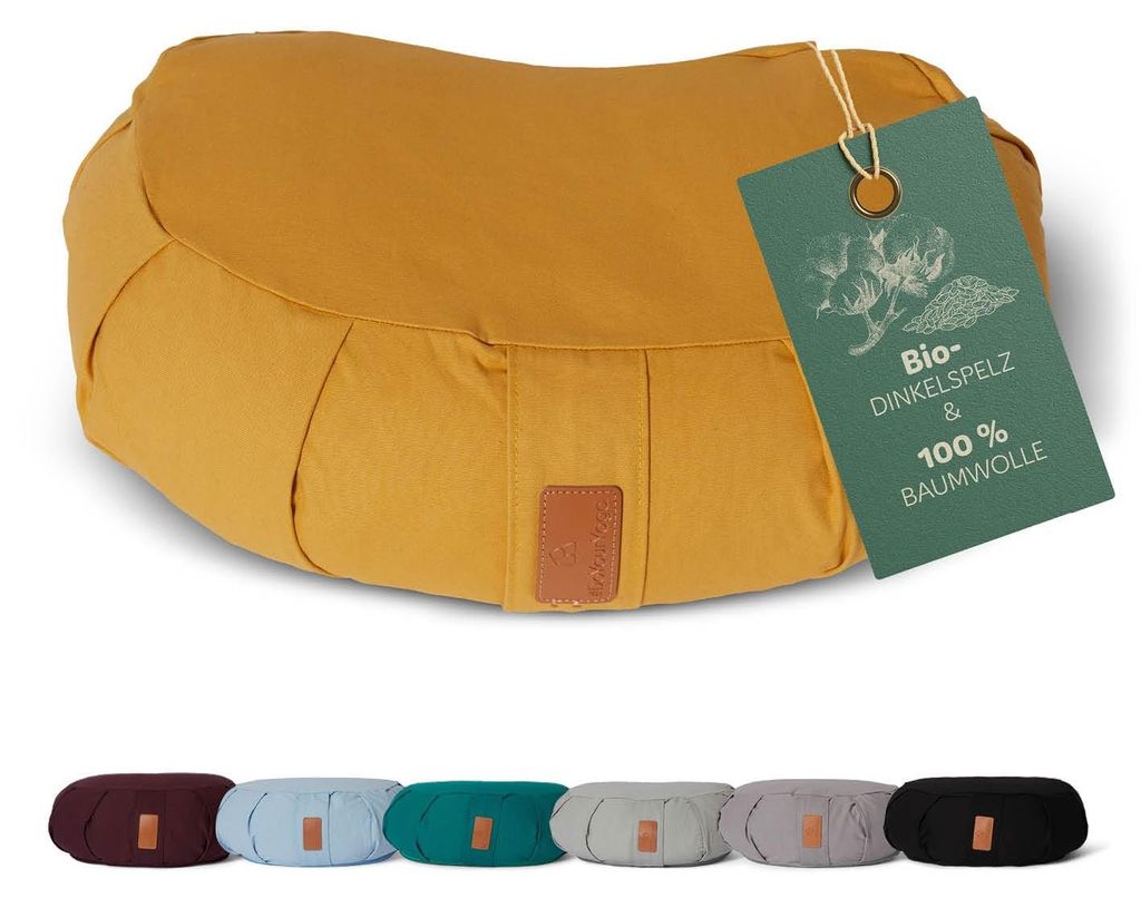 #DoYourYoga Zafu Halbmondkissen »Ganesh« mit -Dinkelspelz Produktbild 