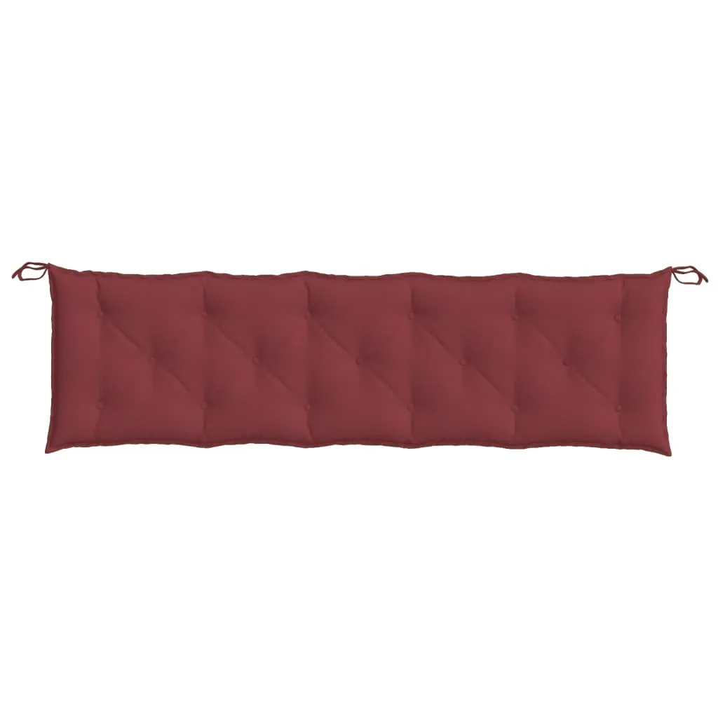 Coppia Cuscini per Panca 180x50 Rosso Vino - Imbottitura 7cm Morbida - 7