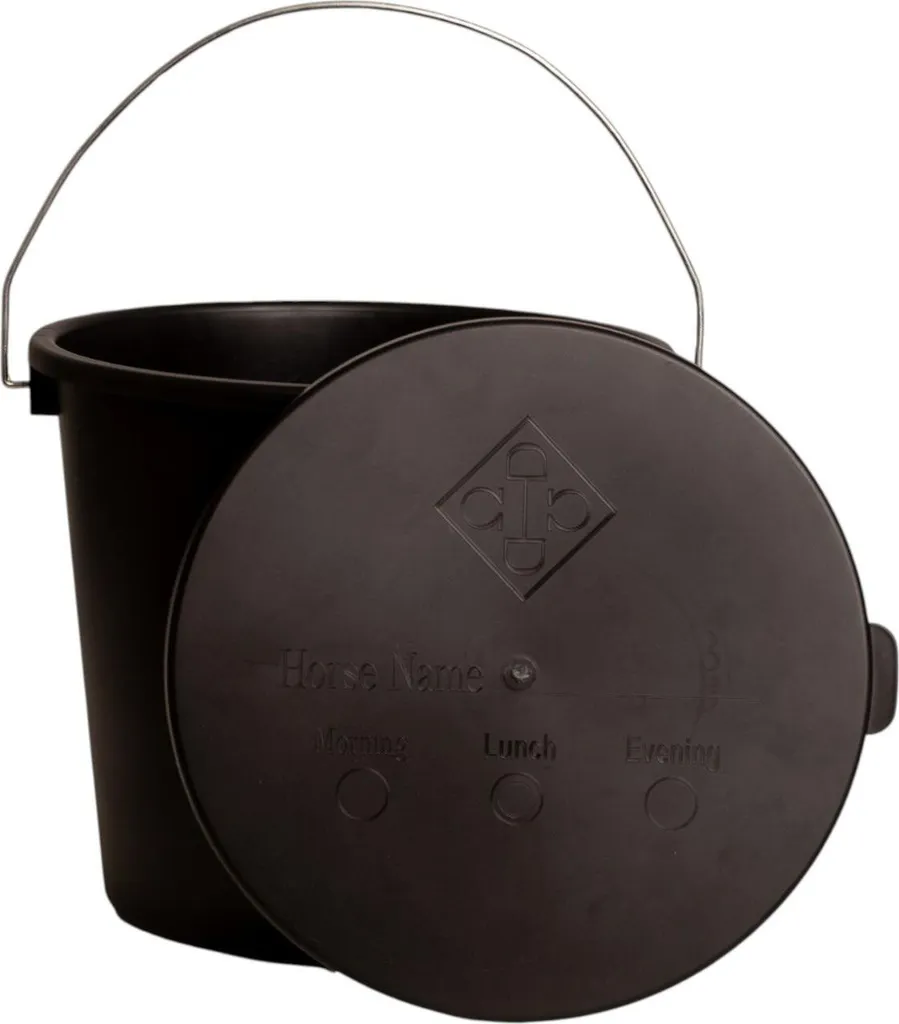 Grooming Deluxe Secchio Nero: Design Elegante per la Tua Scuderia - 1