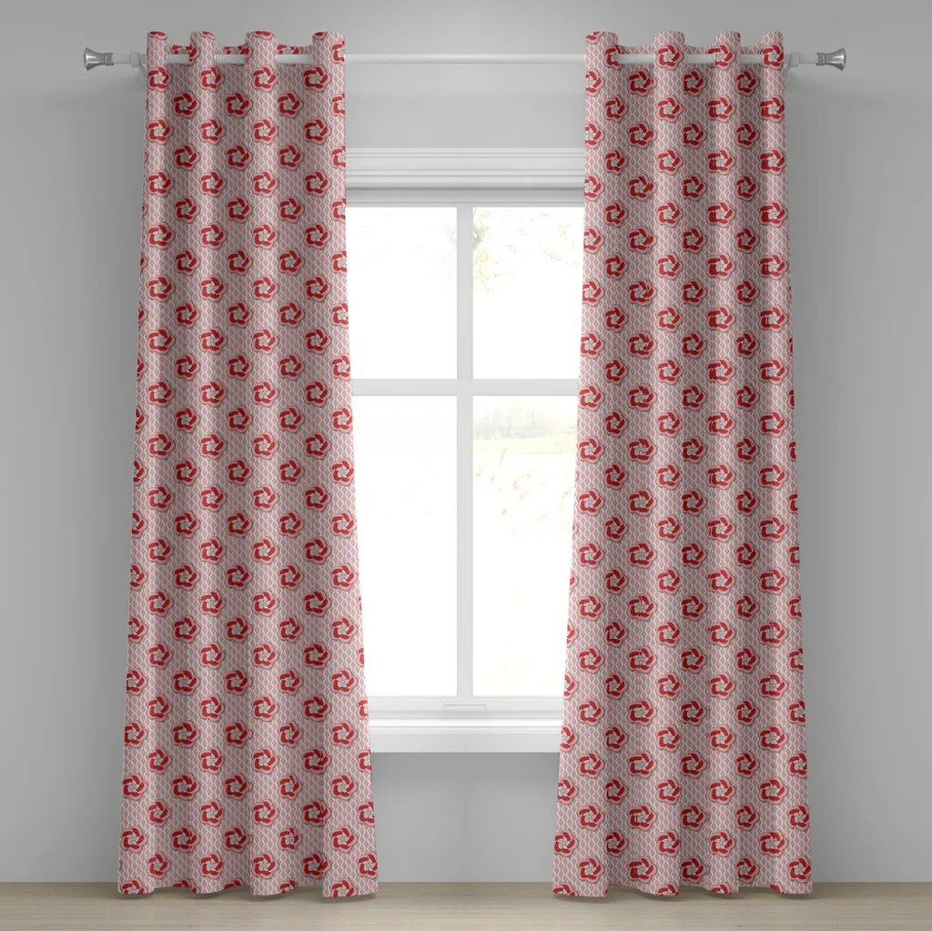 Rideau anti-regards fleurs roses 280x175 cm pour fenêtre et balcon