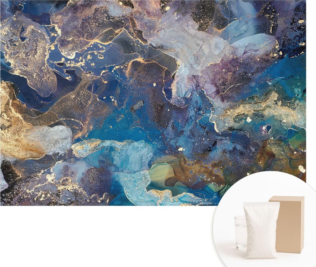 Fototapete - Wandbilder für Wohnzimmer - 104x70 cm - Dekorative Wandfolie - Modernes Design für Wanddekoration - Tapeten für Innenräume - Kosmi...