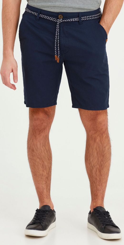 BLEND BHMennok Herren Leinenshorts kurze Leinenhose Bermuda mit Gürtel Regular fit