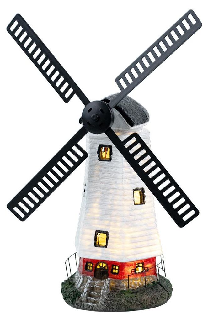 LED Solarleuchte, Windmühle, mehrfarbig, H 51 cm Produktbild 