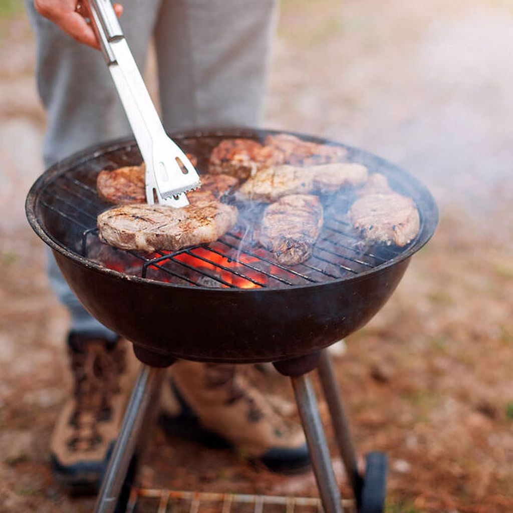 Grillbesteck, 9-teiliges professionelles Grillzubehör, Grillwerkzeug mit leicht tragbarer Tasche für Männer, Geschenk (9)