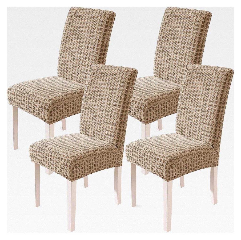 Stretch-Stuhlhussen 4er Set, Elastische Stuhlbezüge, Abnehmbare Hussen für Stühle, Langlebige Universelle Stuhlbezüge, Für Bankettdekoration u...