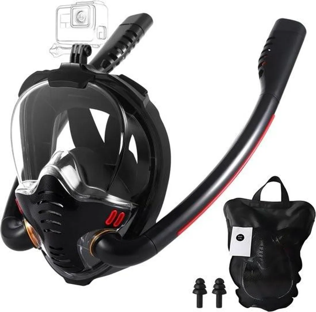 Masque de plongée visage complet pour vacances à la mer et snorkeling