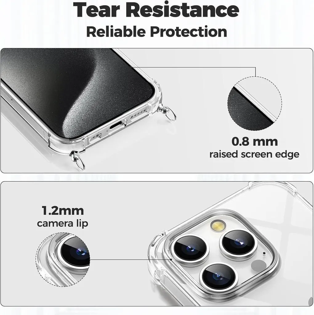 Coque iPhone 15 Pro Mains Libres - Collier avec Ruban pour Voyageurs - 5