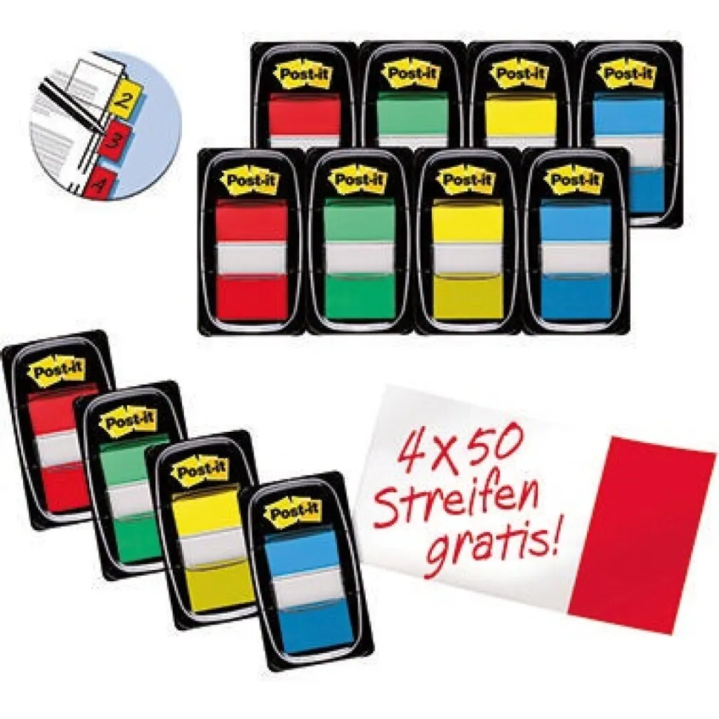 Marque-page Adhésif Post-it® Index : Onglets Colorés Repositionnables - 2