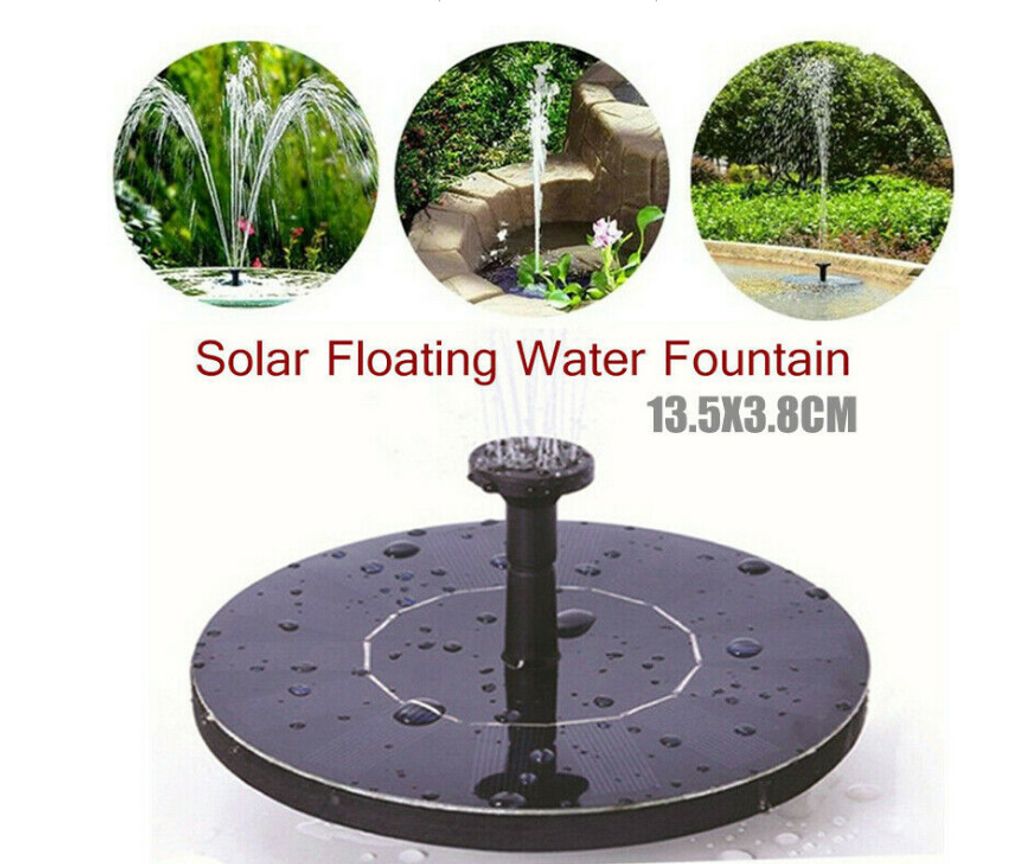 Solarpumpe mit Akku für Gartenteich Springbrunnen Teichpumpe Vogelbad Pool DHL