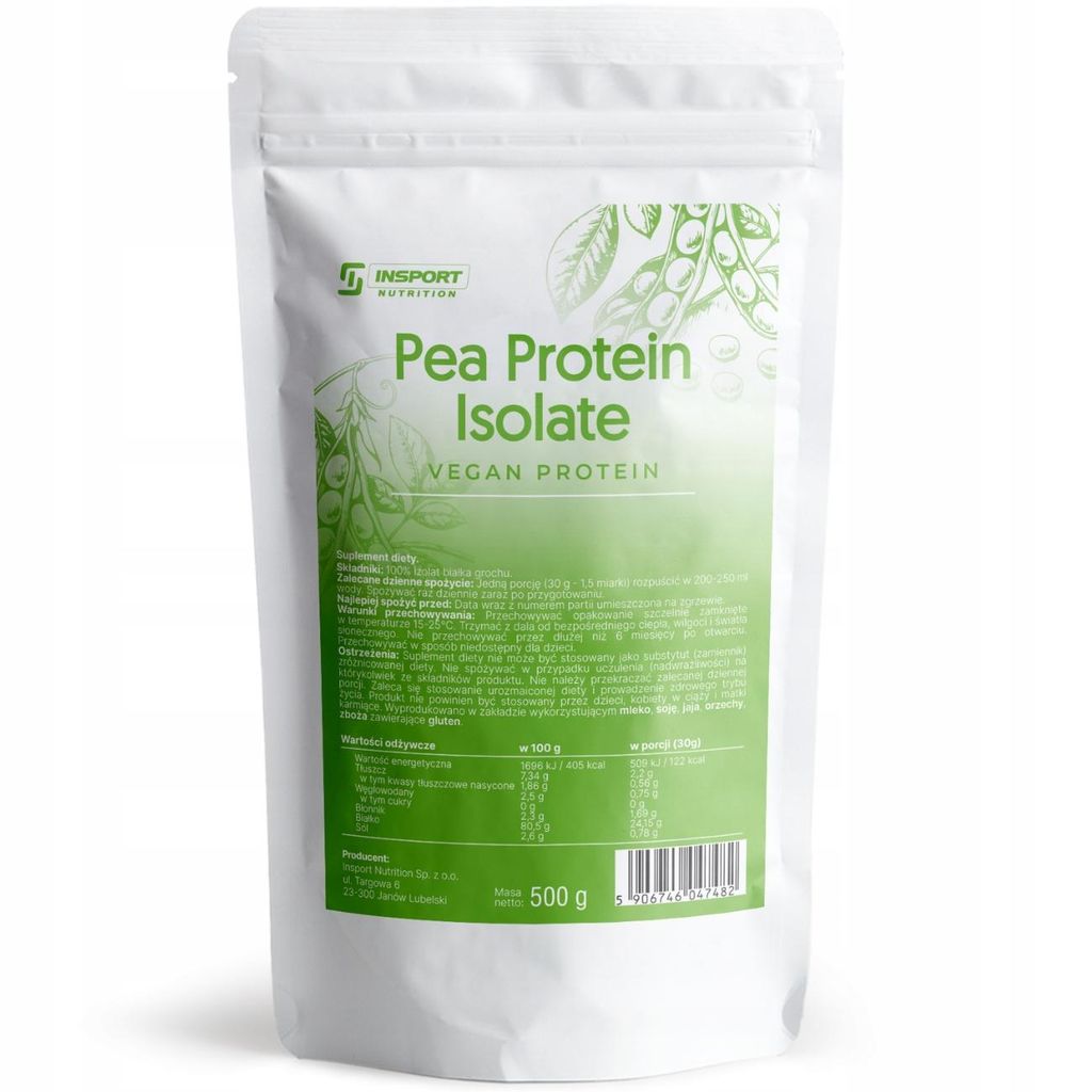 Erbsenprotein Isolat 500 g | 100% Pea Protein, 24.15 g Protein pro Portion