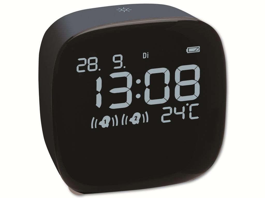 TFA Digitalwecker 60.2034.06, mit LED-Nachtlicht, nachtblau