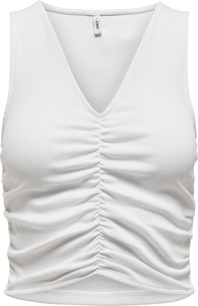 Only Nilan Life Ärmelloses V-ausschnitt-t-shirt Weiß XS Frau Weiß XS