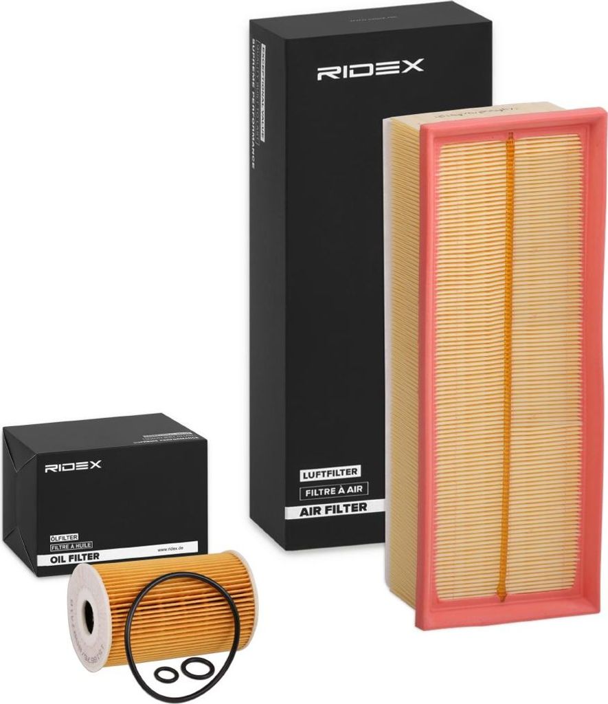 RIDEX Filterset Inspektionspaket Filtersatz für VW GOLF VI (5K1) Golf V Schrägheck (1K1) Polo Schrägheck (6R1, 6C1) TOURAN (1T1, 1T2) TIGUAN (5N)