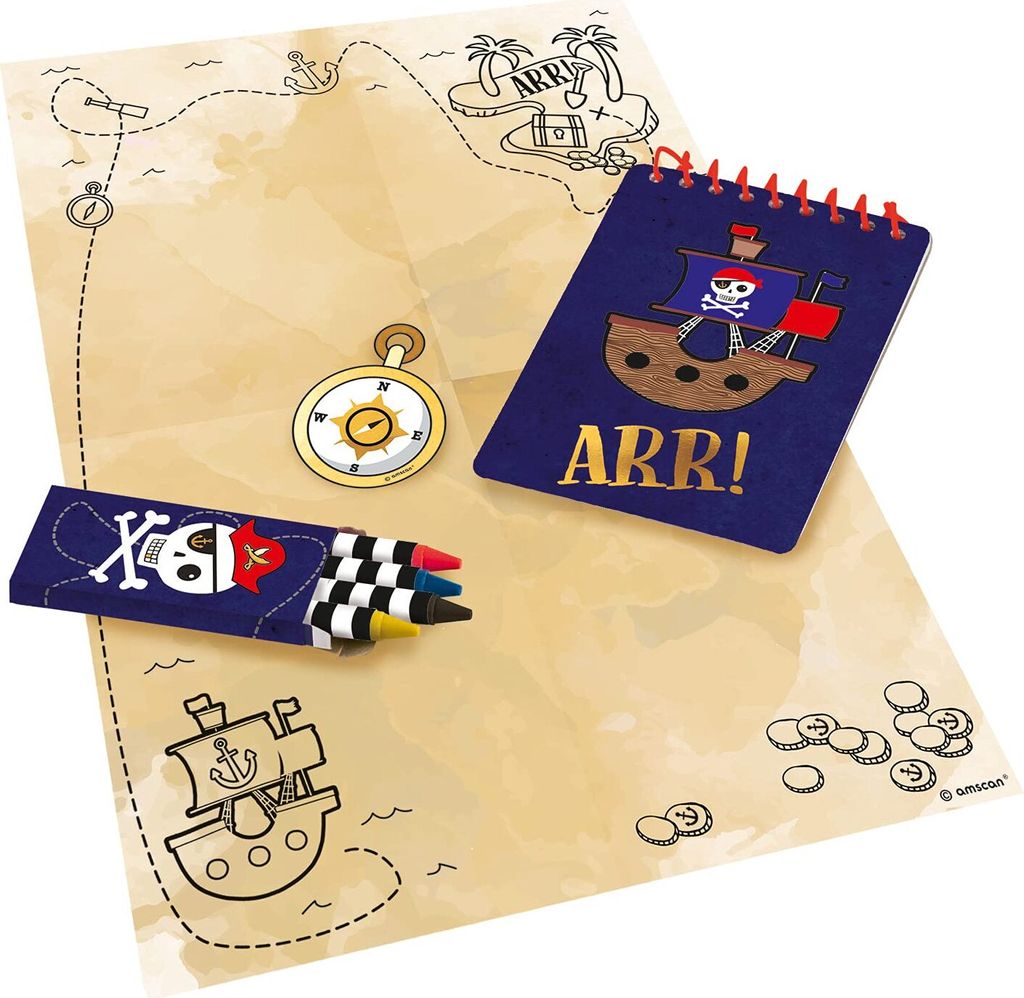 amscan Partyspiel Schatzsuche Pirates Map