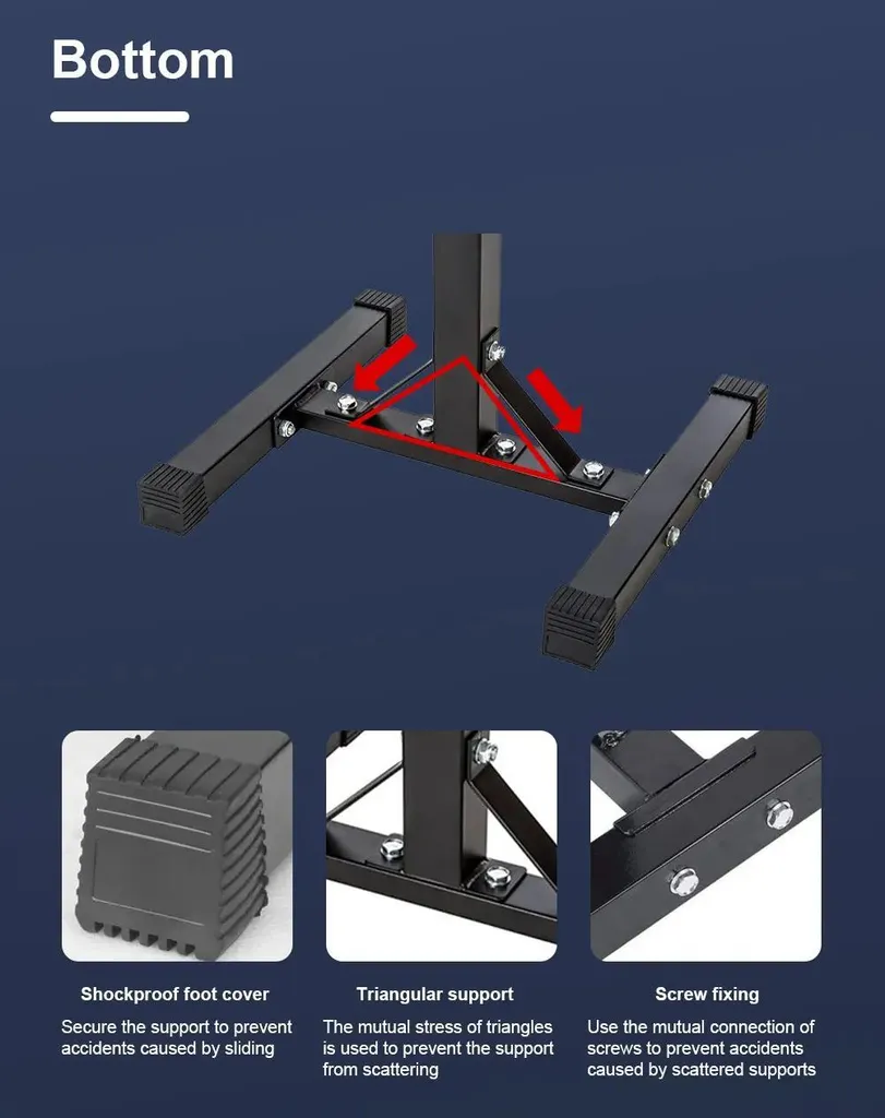 Support de Musculation Réglable 14 Positions Charge Max 200kg Vert - 6