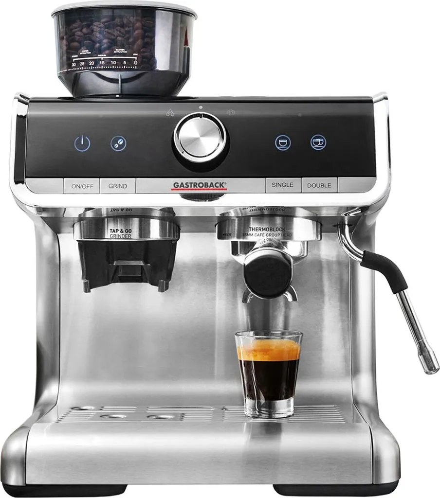 Machine à expresso broyeur grain Gastroback 42616 Argent
