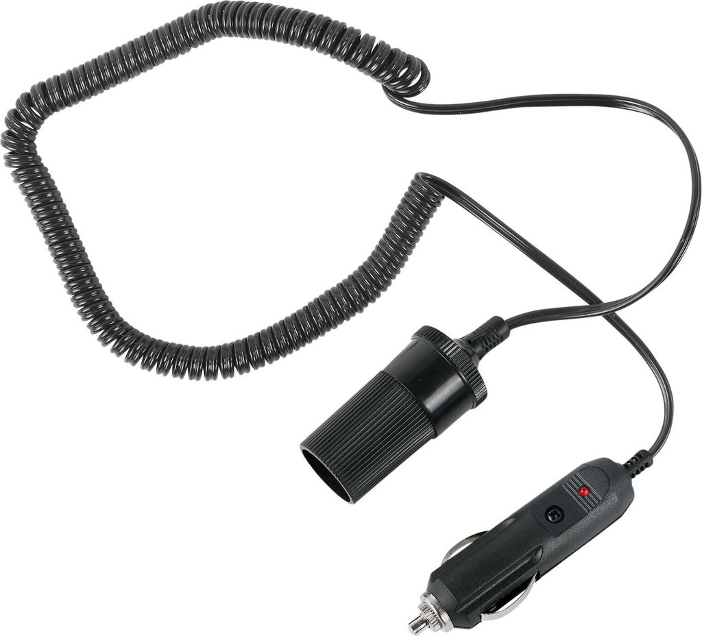 Verlängerungskabel 12 & 24 Volt 3 Meter Spiral für Zigarettenanzünder