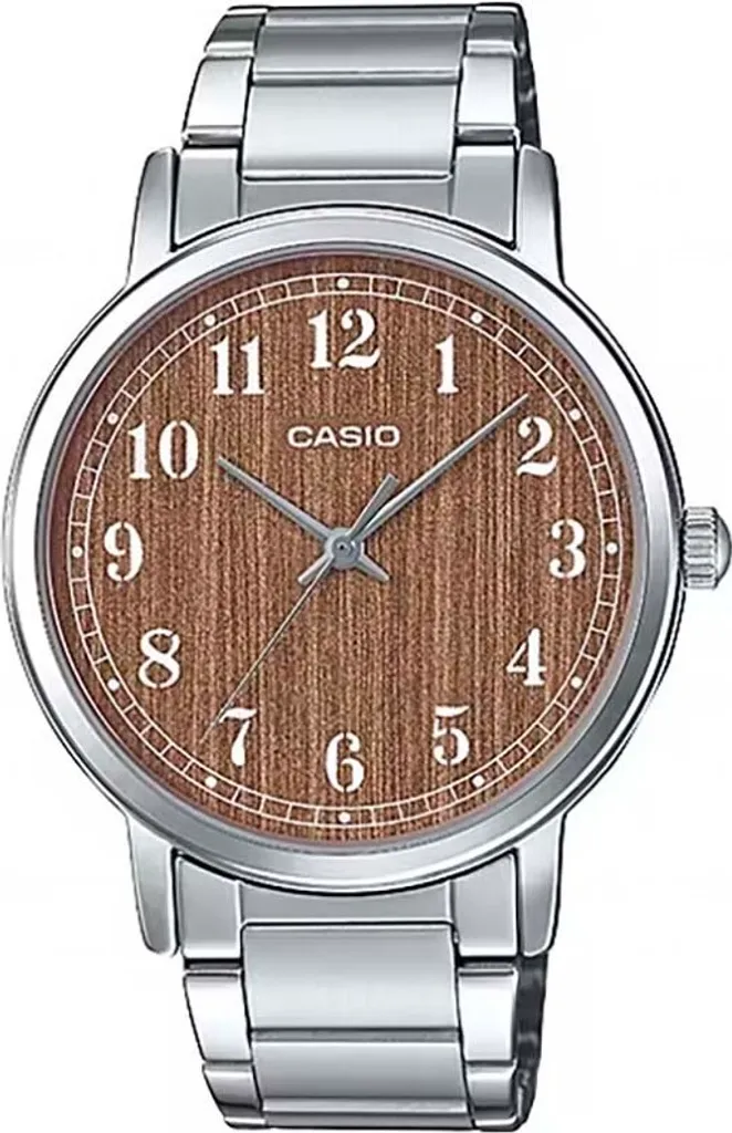 Orologio Uomo Casio Enticer MTP-E145D-5B2 Acciaio e Legno Minimal