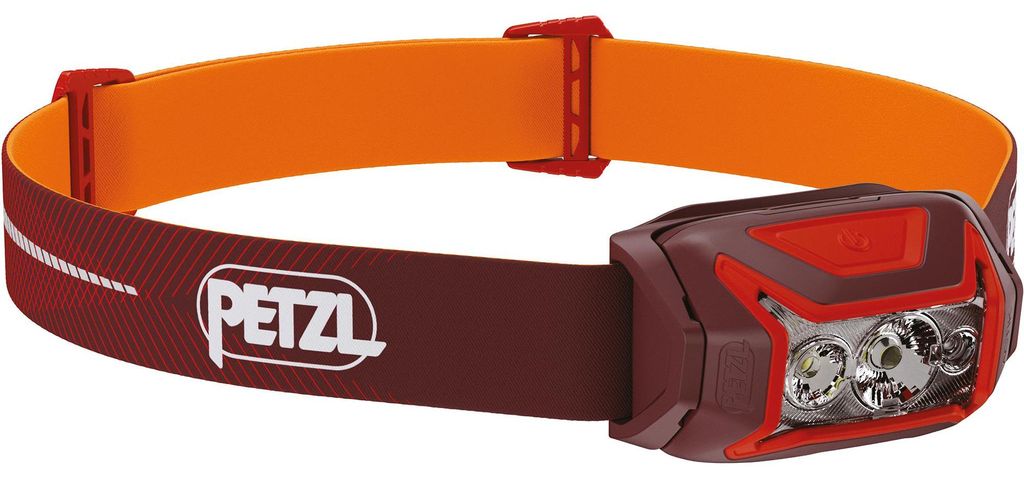Petzl Actik Core, Latarka czołowa, Czerwony, Przyciski, Zdjęcie produktu 