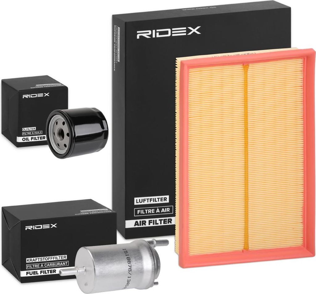RIDEX Filterset Inspektionspaket Filtersatz für VW Golf V Schrägheck (1K1) POLO (9N) GOLF PLUS (5M1, 521) Caddy III Kombi (2KB, 2KJ, 2CB, 2CJ)