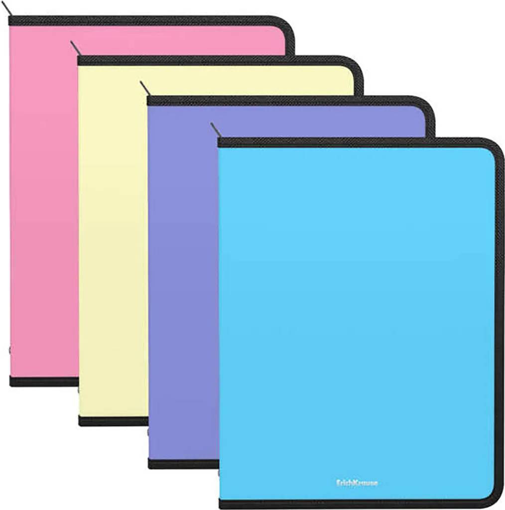 Set 4 Cartelle ErichKrause 59221 A4 - Plastica Trasparente Professionale