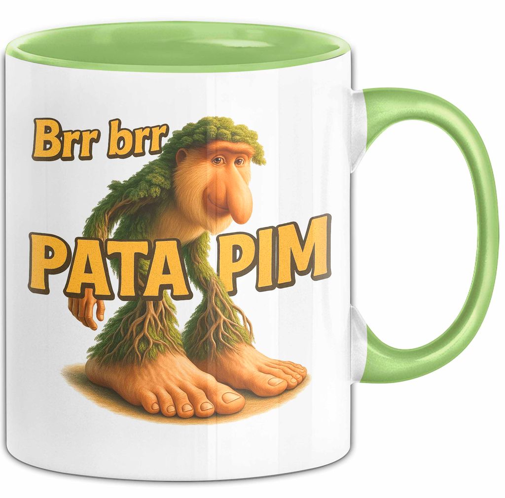 Brr brr Patapim Tasse Meme Italienisch Geschenk Lustig Becher (Grün)