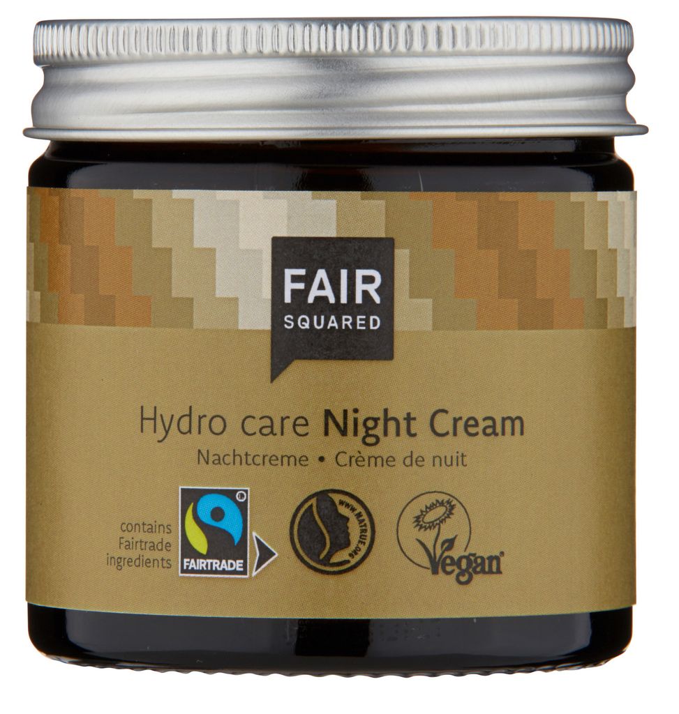 Fair Squared Night Cream Argan, Nachtcreme, Frauen, Gesicht, Anti-Aging, Feuchtigkeitsspendend, Nährend, Regenerierend, Beruhigend, 50 ml, Topf