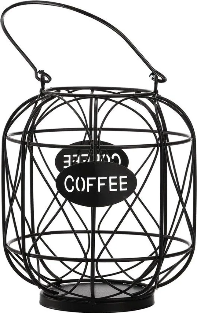 Support Capsules Café en Métal Noir Grande Capacité - Rangement Cuisine