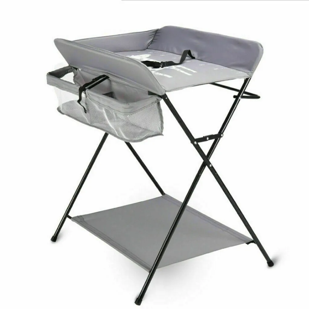 Table à langer pliable Bébé Combi avec 3 compartiments - 80 x 63 x 96cm