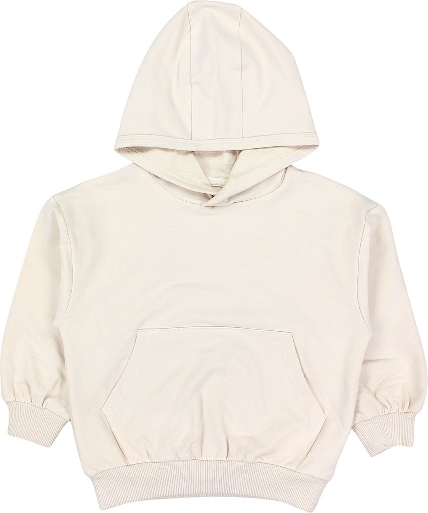 TupTam Uni Junge Mädchen Hoodie Sweatshirt Bio- Baumwolle, Farbe: Cremebeige Uni , Größe: 140