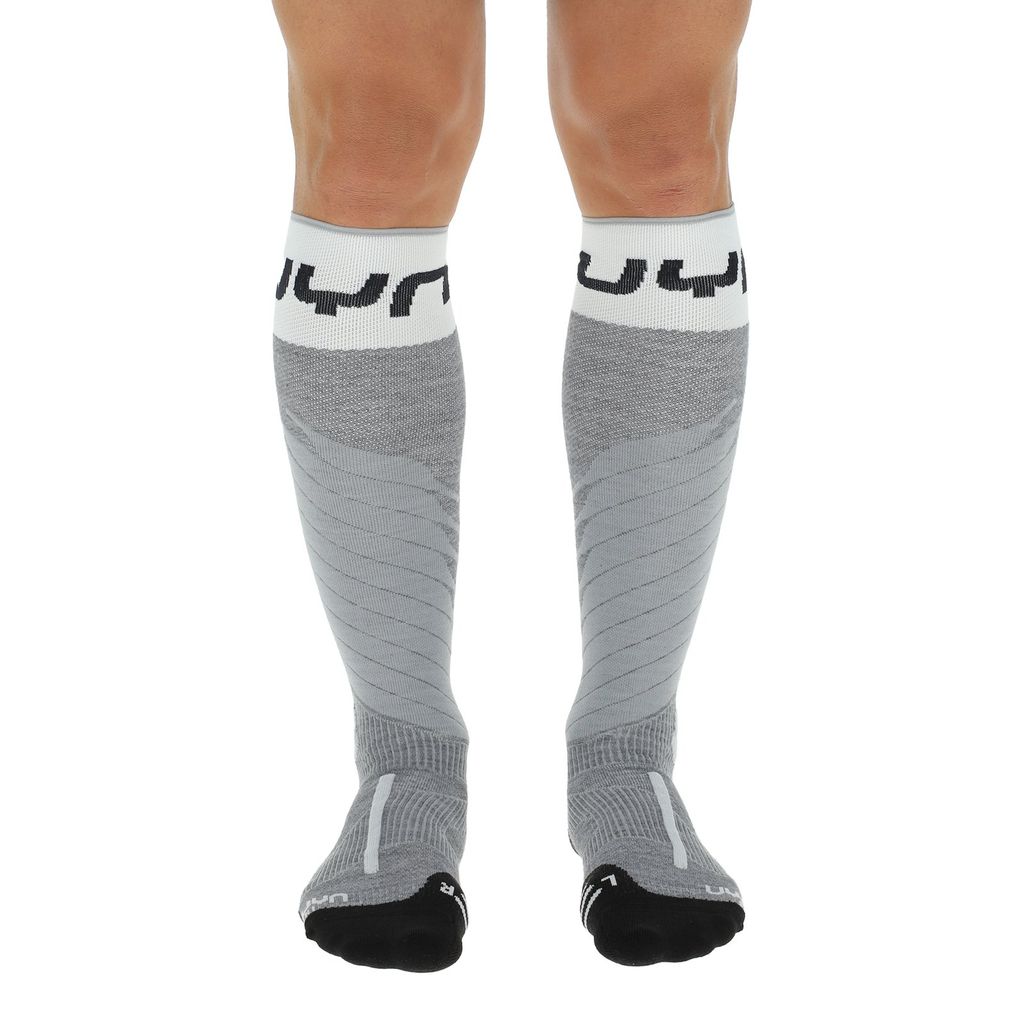 UYN One Merino Skisocken Herren grey melange/white 39-41
