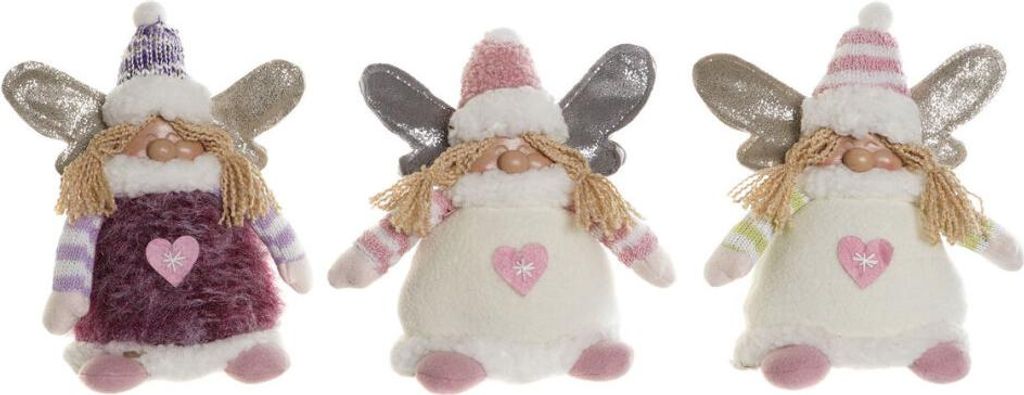 Weihnachtsschmuck DKD Home Decor Bunt Elf 13 x 10 x 18 cm (3 Stück)
