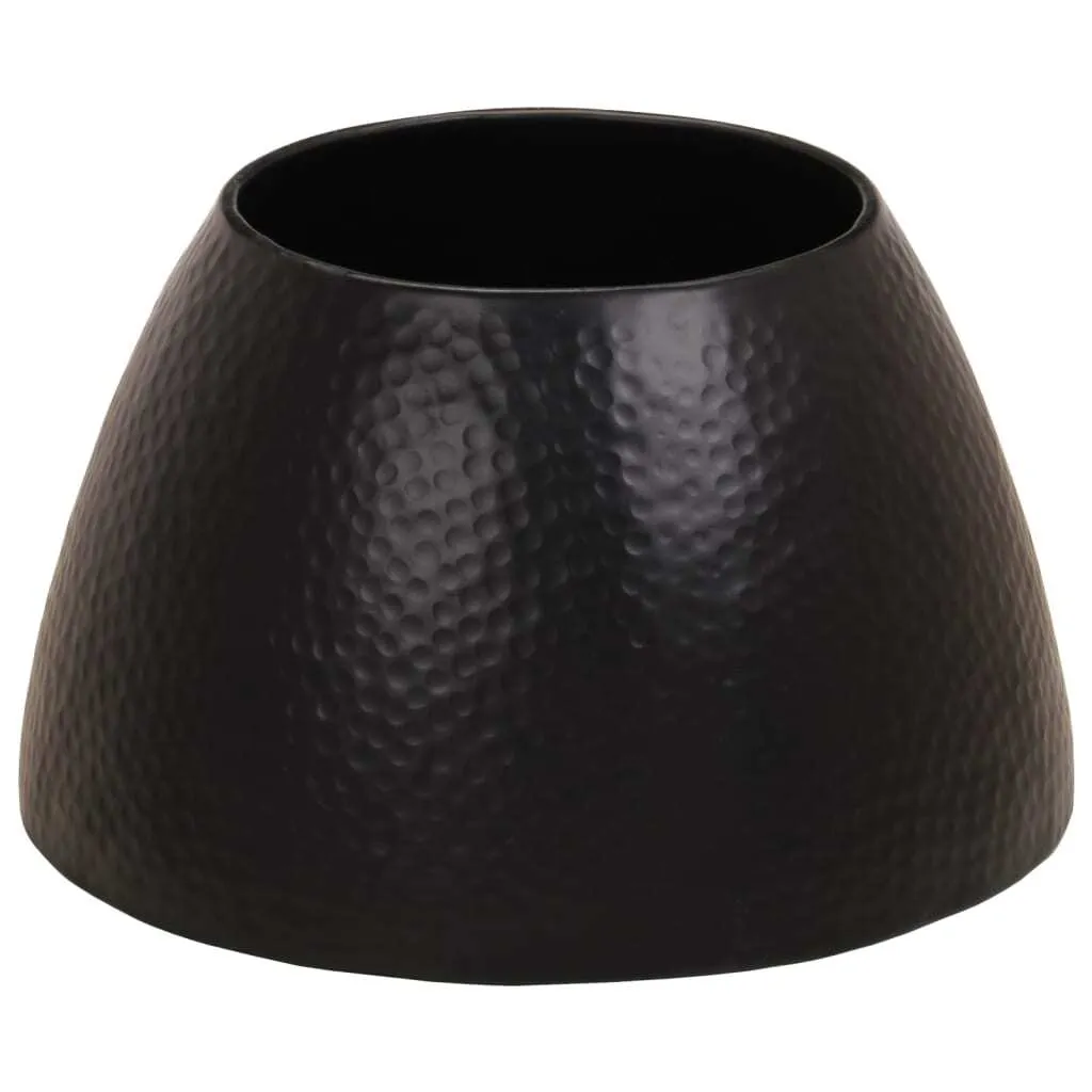 Table basse noire martelée Ø 50 cm : la solution gain de place design