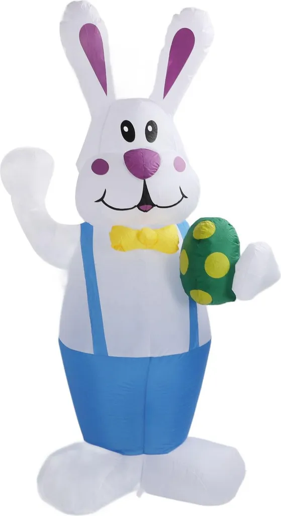 Lapin gonflable jardin auto-gonflant 190cm - Déco rapide et sans effort - 4