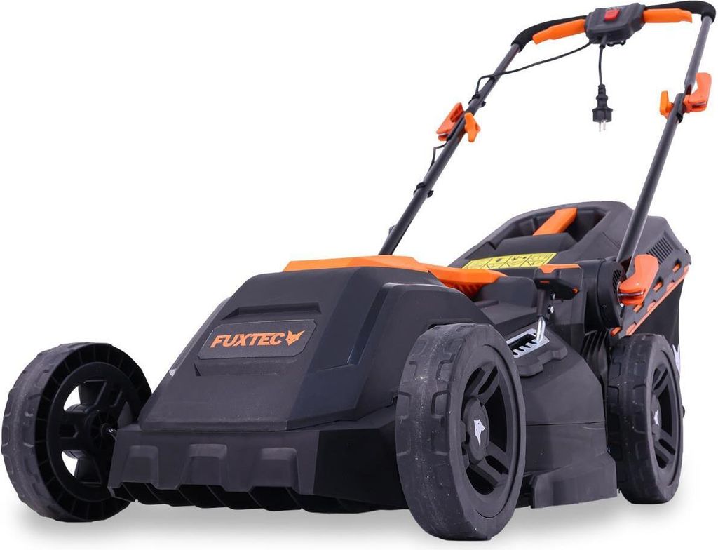 FUXTEC Elektro Rasenmäher mit Kabel FX-RME38 - 12Kg | Schnittbreite von 380mm | 40L Grasfangkorb | Leistung von 1600Watt | Antrieb von 220V