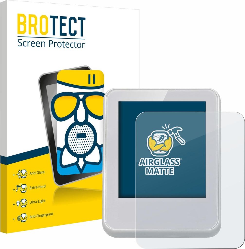 BROTECT Entspiegelungs Schutzglas für Bresser ClimaTemp Digitales Raumthermometer Schutzfolie Panzer Folie Glas Display Schutz matt