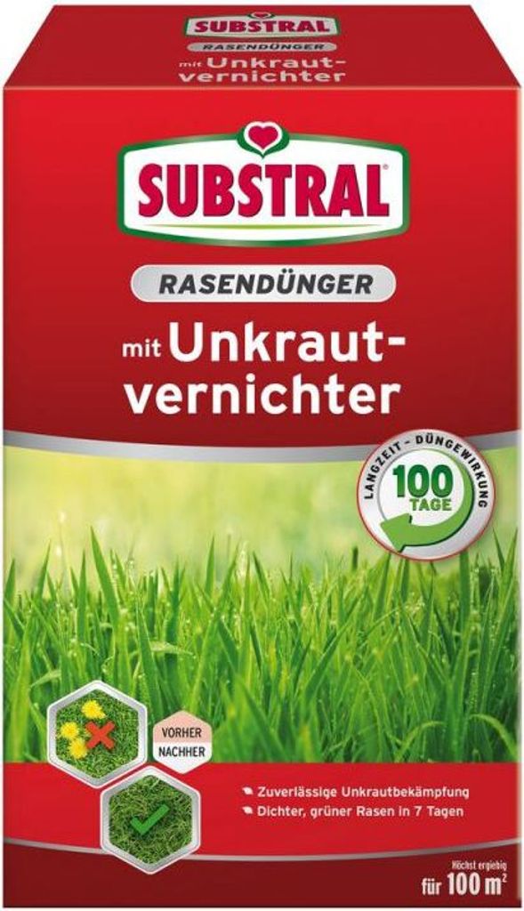 Substral Rasendünger mit Unkrautvernichter für 100 m² 2 kg Produktbild 