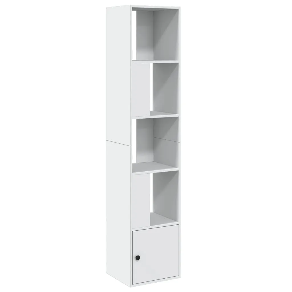 Libreria Moderna Bianca 40x36x189 Legno Multistrato Colonna Verticale