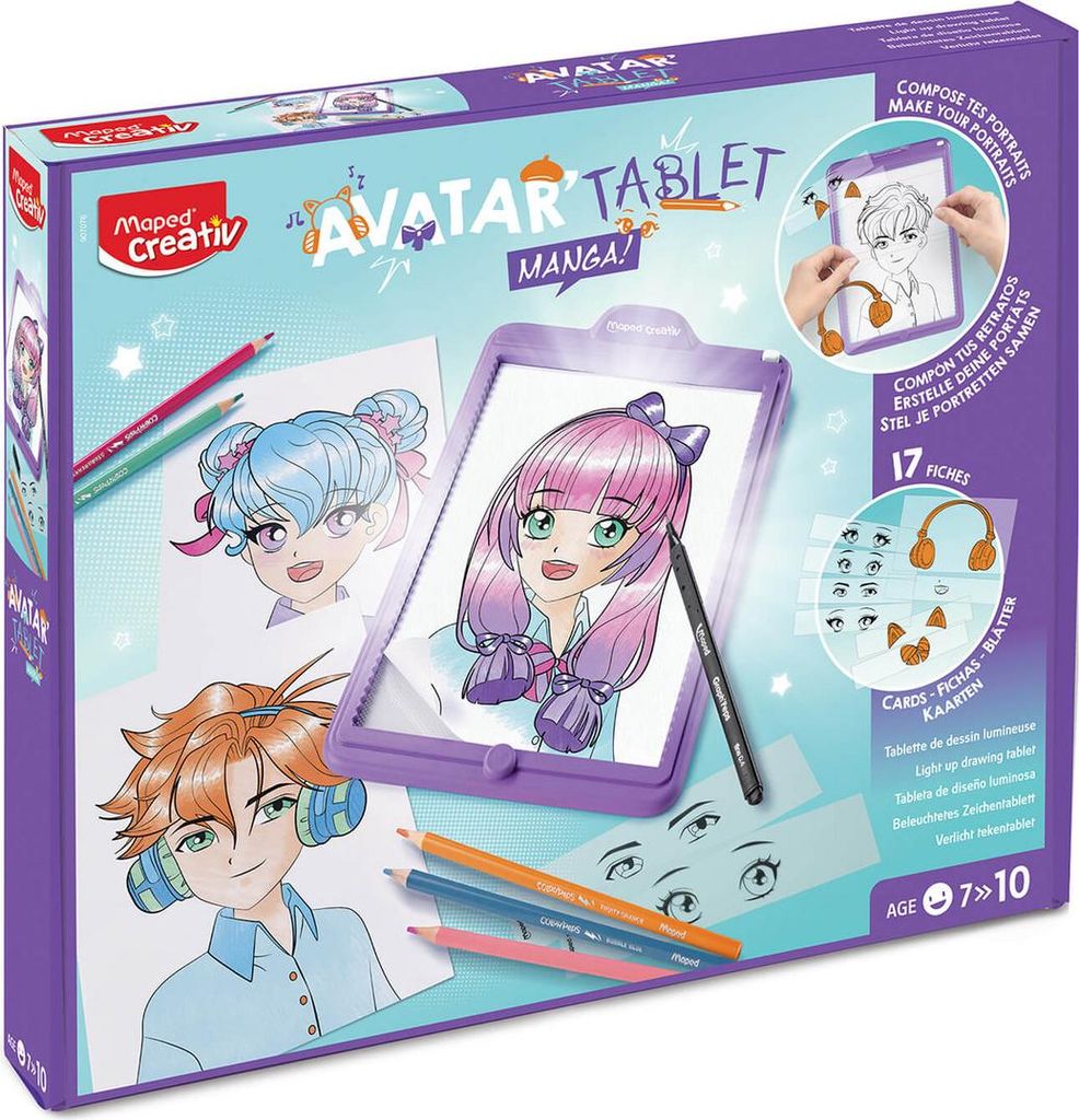 Maped Creativ LED-Leuchttisch AVATAR MANGA lila